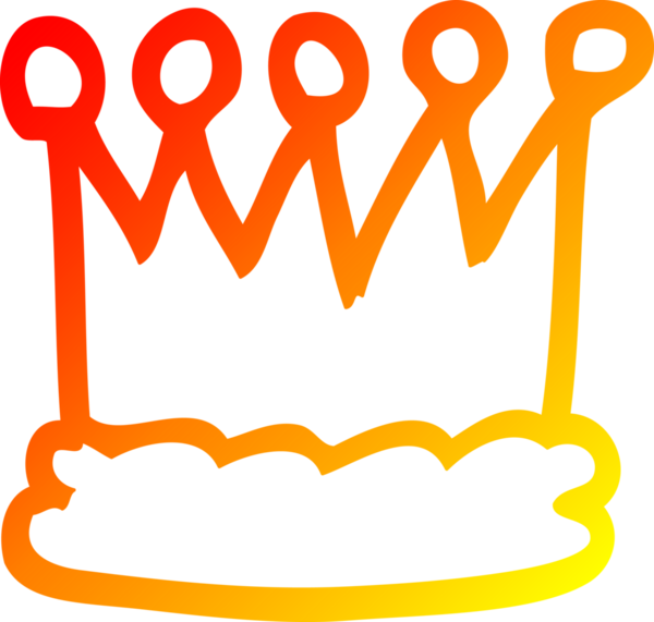 Bir insan tarafından çizilmiş altın renkli bir karikatür çizimi.