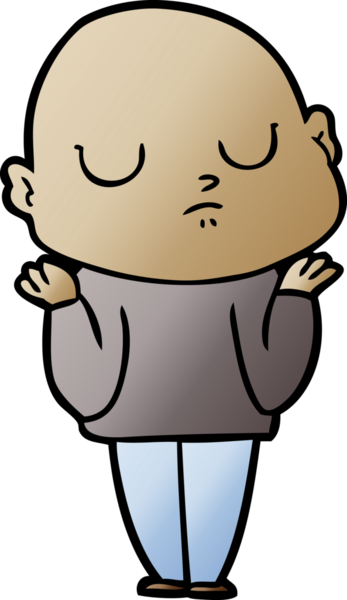 bir insan tarafından çizilmiş kel bir adam.