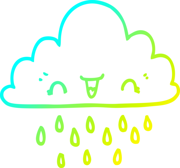 Bir insan tarafından çizilmiş bir karikatür fırtına bulutu çizimi