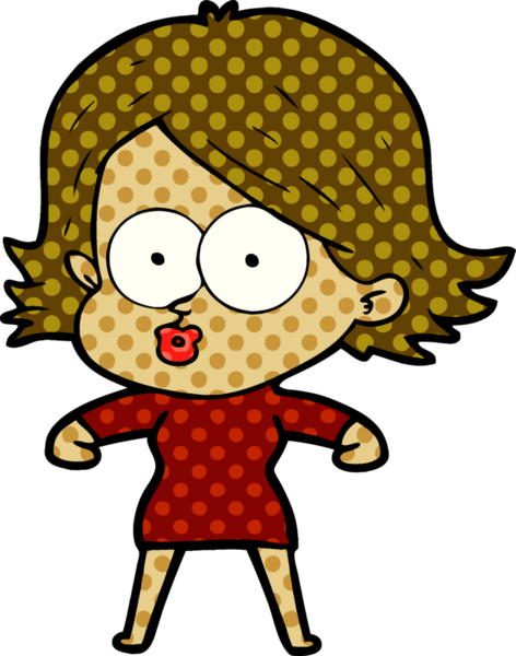 Çizgi film kızı somurtuyor bir insan tarafından