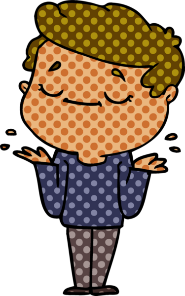 Bir insan tarafından çizilmiş barışçıl bir adam.