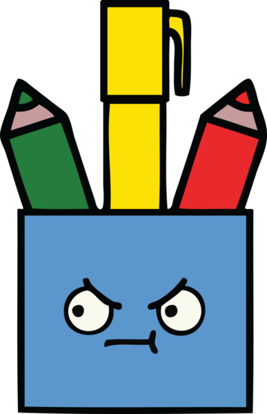 Bir insan tarafından çizilmiş kalem kapının sevimli karikatürü.