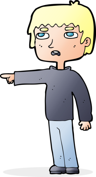 Çizgi film çocuğu bir insan tarafından çizilmiş.