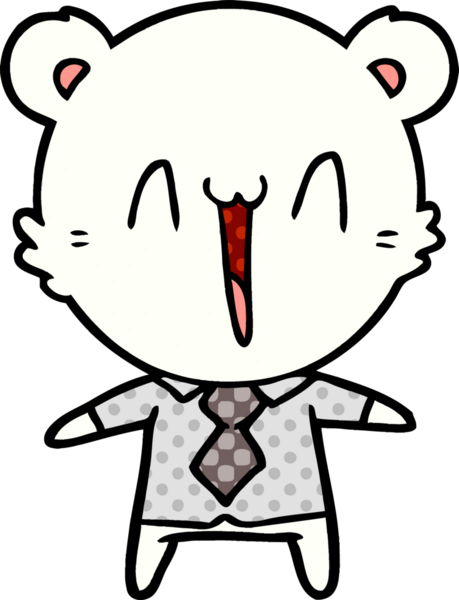 Bir insan tarafından çizilmiş kutup ayısı karikatürü