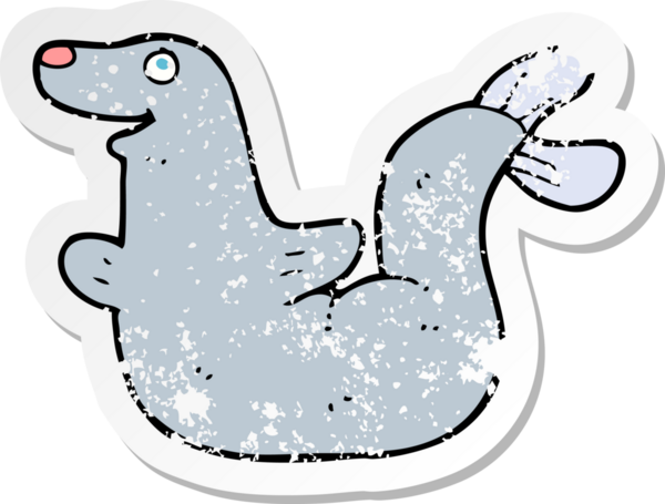 Bir insan tarafından çizilmiş bir karikatür mührünün gerilmiş yapıştırması.