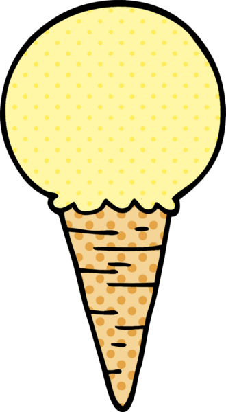 Bir insan tarafından çizilmiş karalama dondurma külahı.