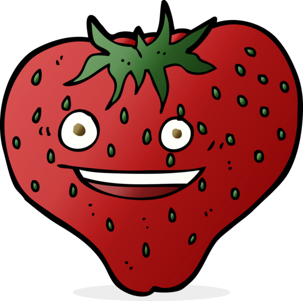 Bir insan tarafından çizilmiş çilek çizgi filmi.