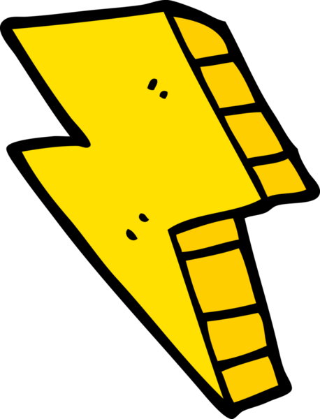 bir insan tarafından çizilmiş karikatür yıldırımı