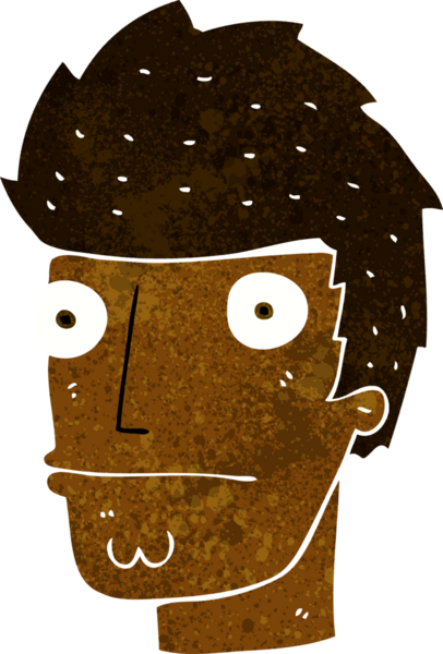 bir insan tarafından çizilmiş sinirli bir adam.