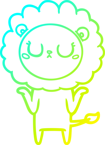 Bir insan tarafından çizilmiş karikatür aslanı çizimi.