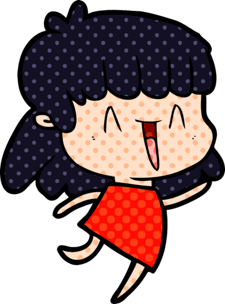 Bir insan tarafından çizilmiş karikatür kadın.