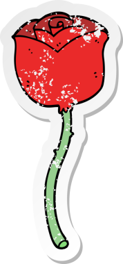 Bir insan tarafından çizilmiş karikatür çıkartması.