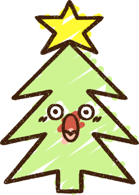 Bir insan tarafından çizilmiş Noel Ağacı Tebeşiri