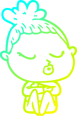 Bir insan tarafından çizilmiş soğuk bir çizgi film çizimi.