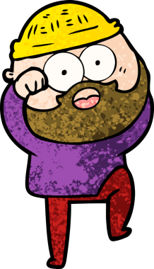 Çizgi film bir insan tarafından çizilmiş sakallı adamı şaşırttı