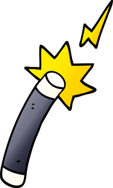 vektör gradyan çizim karikatür sihirbazı bir insan tarafından çizildi