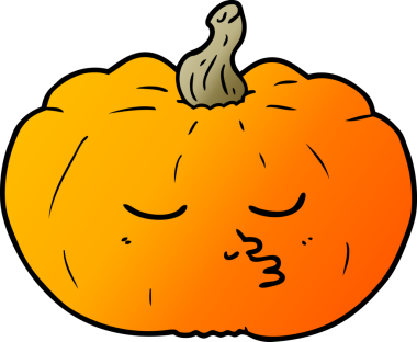 Bir insan tarafından çizilmiş bir balkabağı.