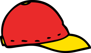 Bir insan tarafından çizilmiş karalama beyzbol şapkası.