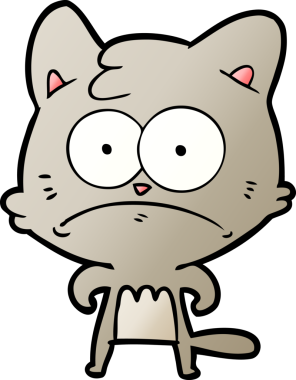 bir insan tarafından çizilmiş sinirli bir kedi.