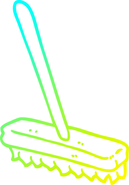 Bir insan tarafından çizilmiş bir karikatür fırçasının soğuk gradyan çizimi