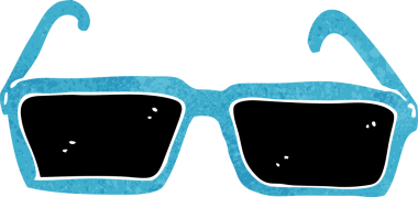 bir insan tarafından çizilmiş güneş gözlüğü.