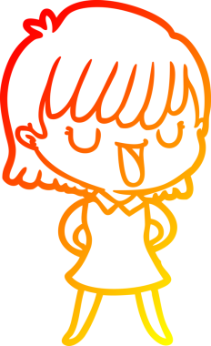 Bir insan tarafından çizilmiş bir karikatür kadın çizimi