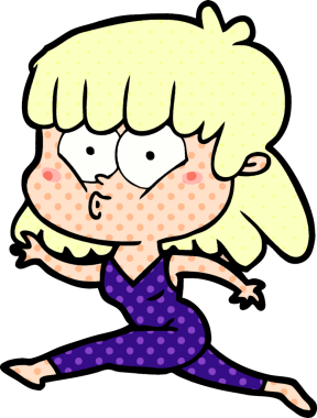 Bir insan tarafından çizilen çizgi filmdeki kadın.