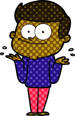 Bir insan tarafından çizilmiş mutlu bir adam.