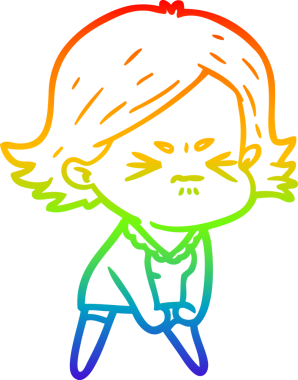 Bir insan tarafından çizilmiş kızgın bir karikatür çizimi.