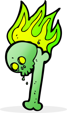 Bir insan tarafından çizilmiş bir cadılar bayramı kemik numarası.