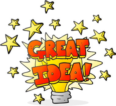 Bir insan tarafından çizilmiş serbest çizim harika bir fikir ampul sembolü.