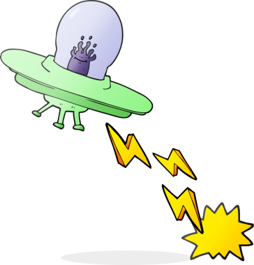 Bir insan tarafından çizilmiş serbest çizim uçan daire.