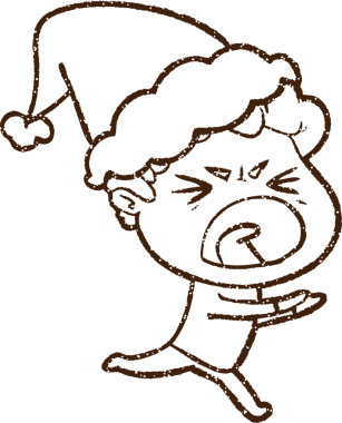 Bir insan tarafından çizilmiş Noel Adamı Kömürü