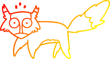 Bir insan tarafından çizilmiş bir çizgi filmin sıcak gradyan çizimi.