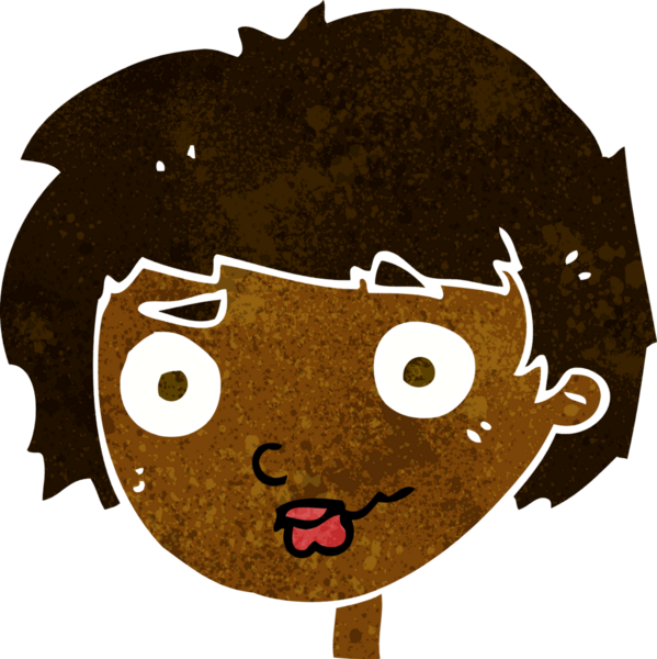 Bir insan tarafından çizilmiş, kafası karışık bir kadın.