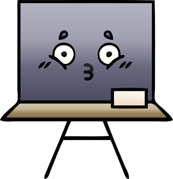 Bir insan tarafından çizilmiş bir karatahtanın gölgelenmiş gradyanı