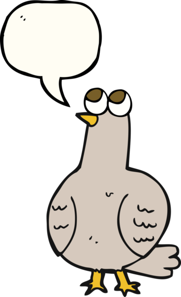 Bir insan tarafından çizilmiş serbest konuşma balonu karikatür kuşu