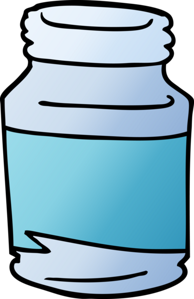 Bir insan tarafından çizilmiş karalama cam kavanozu.