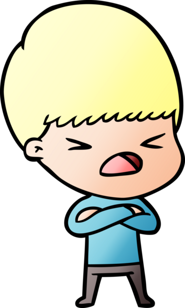 Çizgi film bir insan tarafından çizilmiş stresli adam