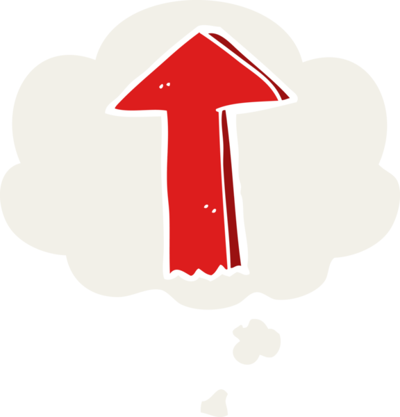 Düşünce baloncuğu olan çizgi film oku bir insan tarafından çizilmiş.