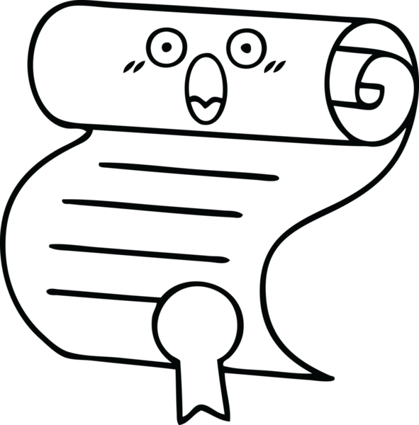 Bir insan tarafından çizilen sözleşmenin çizgi çizimi