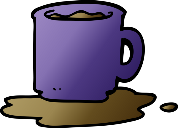 Bir insan tarafından çizilmiş karalama kahve kupası.