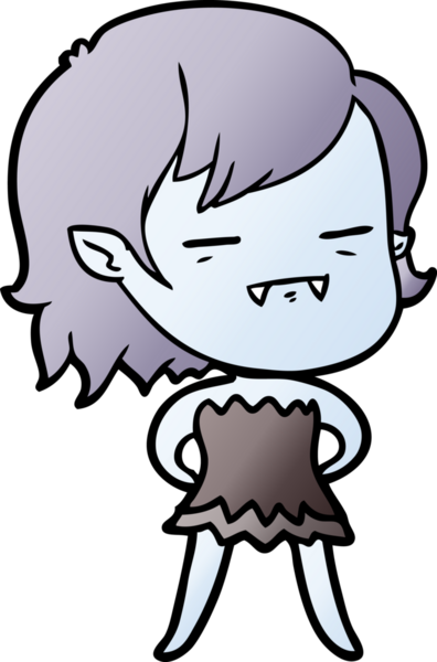 Bir insan tarafından çizilmiş ölümsüz vampir kız çizgi filmi.