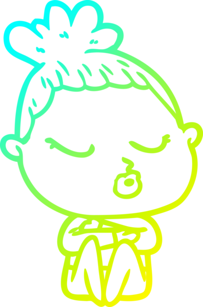 Bir insan tarafından çizilmiş soğuk bir çizgi film çizimi.