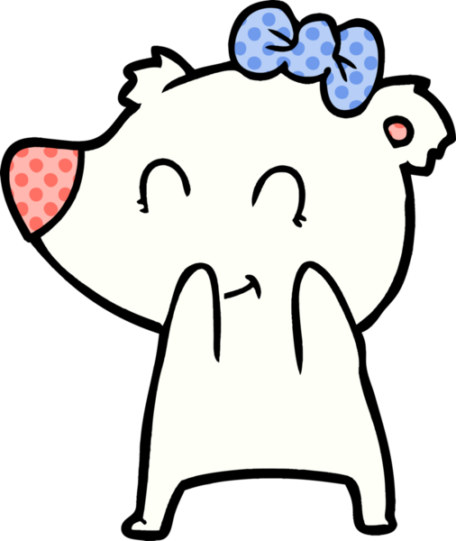 Bir insan tarafından çizilmiş kutup ayısı karikatürü