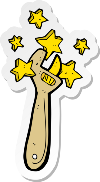 Bir insan tarafından çizilmiş ayarlanabilir çizgi film etiketi.