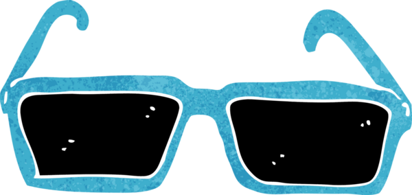 bir insan tarafından çizilmiş güneş gözlüğü.