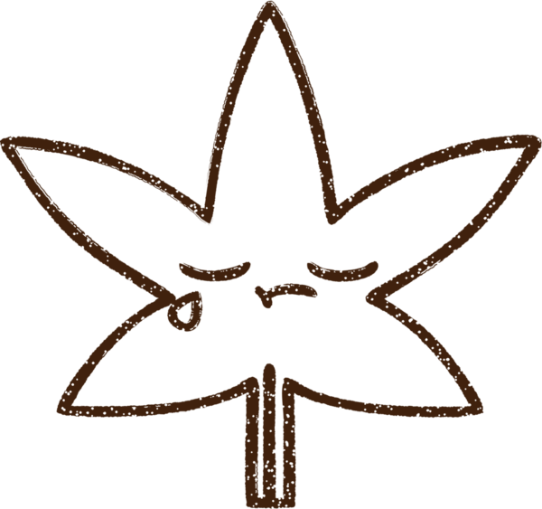 Bir insan tarafından çizilmiş Kenevir Yaprağı Kömür Çizimi