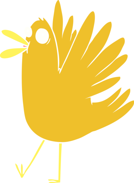 Bir insan tarafından çizilmiş düz renkli çizgi film ciyaklaması