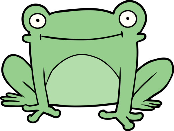 bir insan tarafından çizilmiş bir kurbağa.